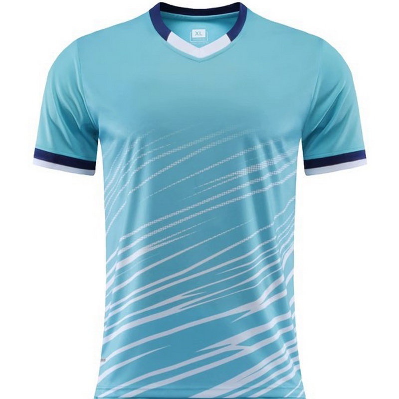 Teal Team Uniform Game Day Walking Men's Soccer Shirt