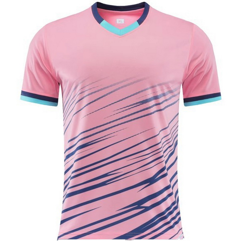 Pink Game Fans Sportswear Running Men's Soccer Shirt