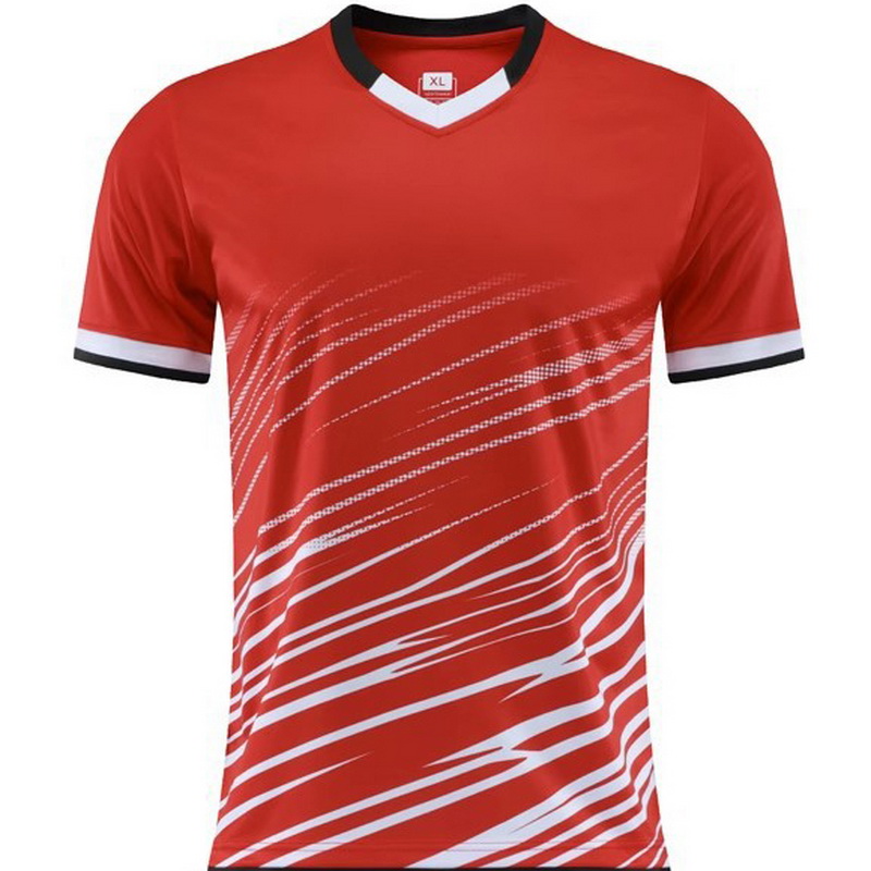 Red Team Uniform Game Day Walking Men's Soccer Shirt