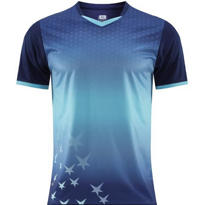 Blue Team Game Day Uniform Walking Men's Soccer Shirt