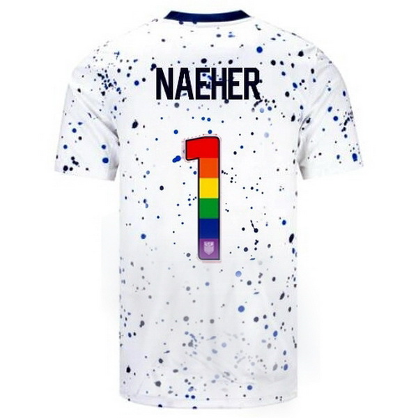 USA Alyssa Naeher White 23/24 Pride Men's Soccer Jersey