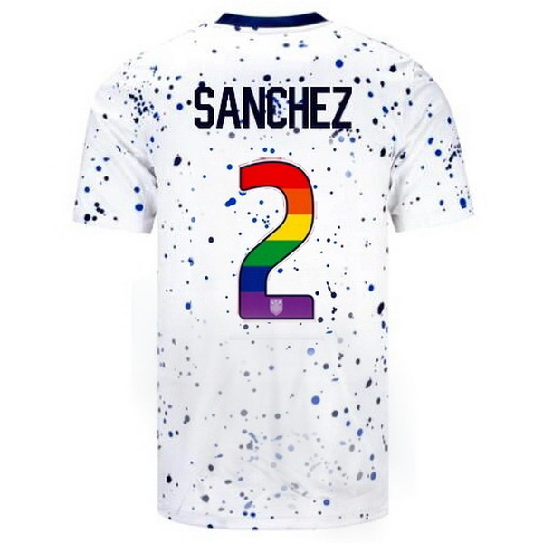 USA Ashley Sanchez White 23/24 Pride Men's Soccer Jersey