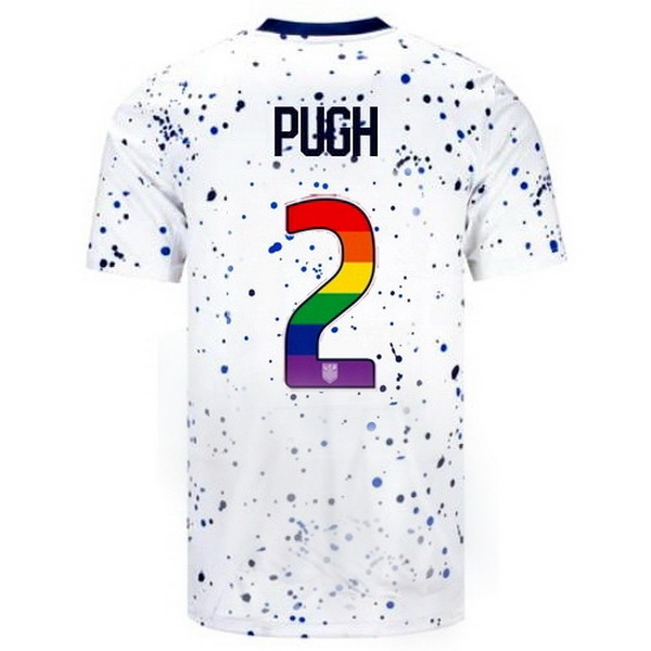 USA Mallory Pugh White 23/24 Pride Men's Soccer Jersey