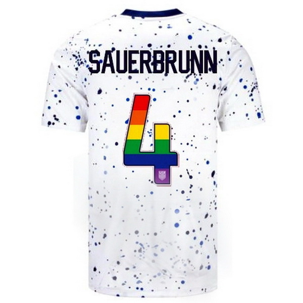 USA Becky Sauerbrunn White 23/24 Pride Men's Soccer Jersey