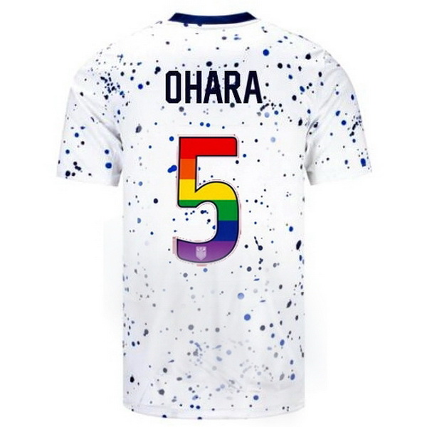 USA Kelley O'hara White 23/24 Pride Men's Soccer Jersey