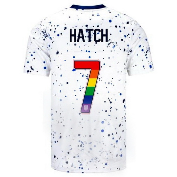 USA Ashley Hatch White 23/24 Pride Men's Soccer Jersey