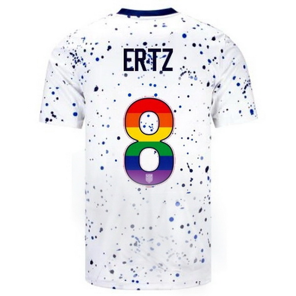 USA Julie Ertz White 23/24 Pride Men's Soccer Jersey