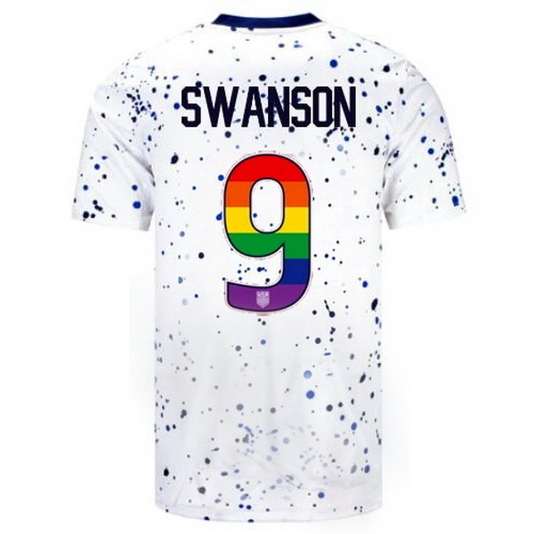 USA Mallory Swanson White 23/24 Pride Men's Soccer Jersey