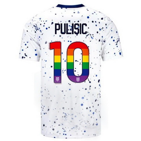 USA Christian Pulisic White 23/24 Pride Men's Soccer Jersey