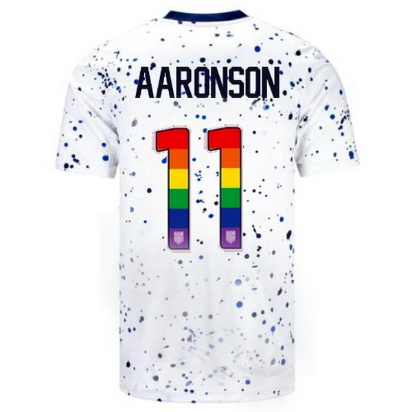 USA Brenden Aaronson White 23/24 Pride Men's Soccer Jersey