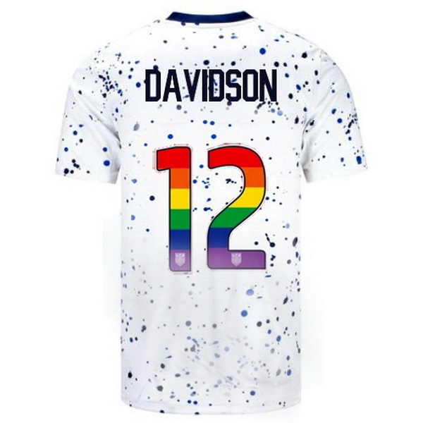 USA Tierna Davidson White 23/24 Pride Men's Soccer Jersey