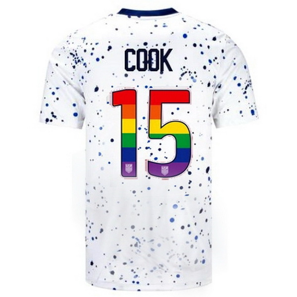 USA Alana Cook White 23/24 Pride Men's Soccer Jersey