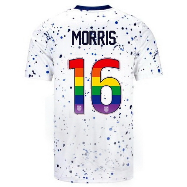 USA Jordan Morris White 23/24 Pride Men's Soccer Jersey