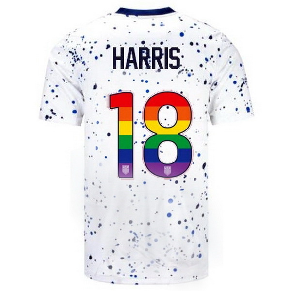 USA Ashlyn Harris White 23/24 Pride Men's Soccer Jersey