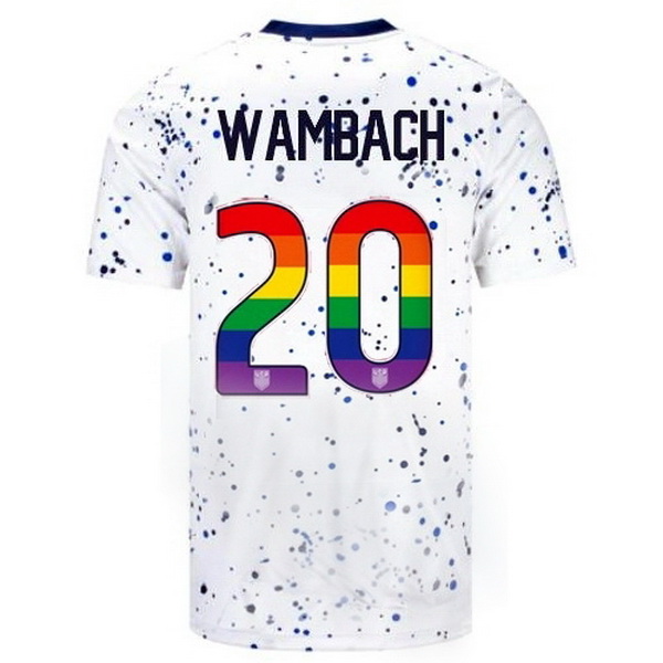 USA Abby Wambach White 23/24 Pride Men's Soccer Jersey