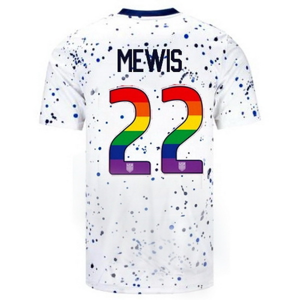 USA Kristie Mewis White 23/24 Pride Men's Soccer Jersey