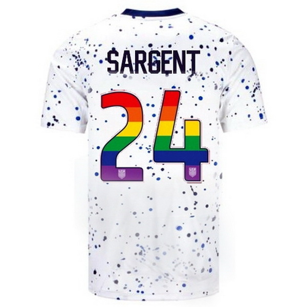 USA Josh Sargent White 23/24 Pride Men's Soccer Jersey