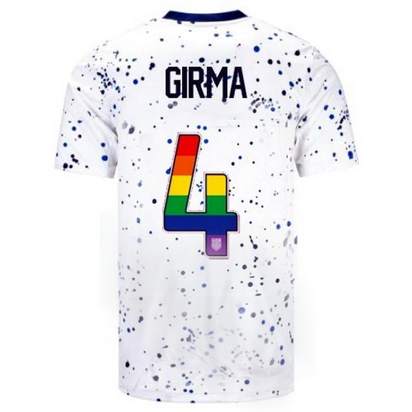 USA Naomi Girma White 23/24 Pride Men's Soccer Jersey