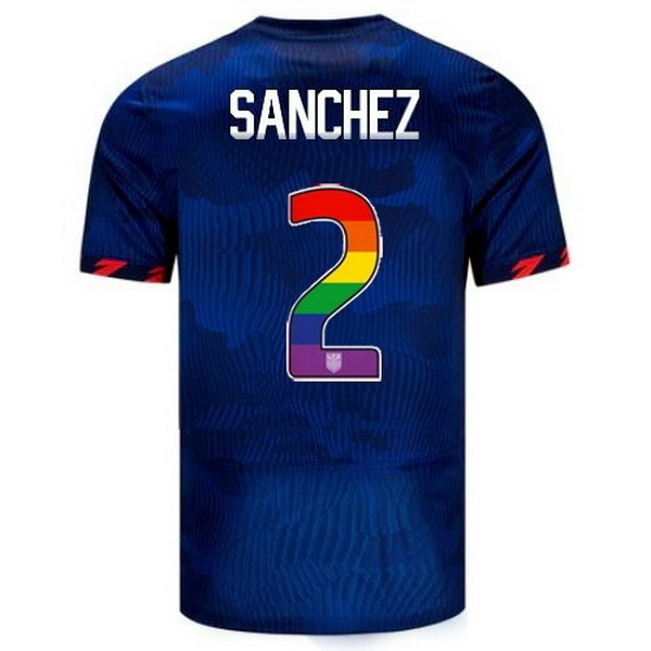 USA Ashley Sanchez Blue 23/24 Pride Men's Soccer Jersey