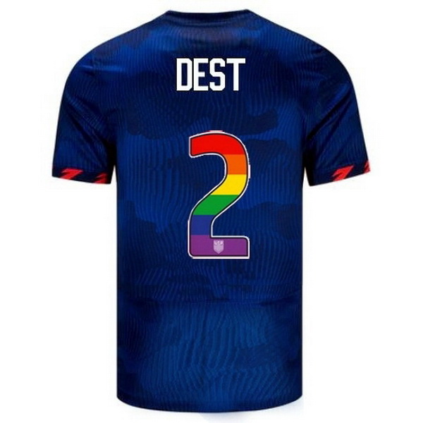 USA Sergino Dest Blue 23/24 Pride Men's Soccer Jersey