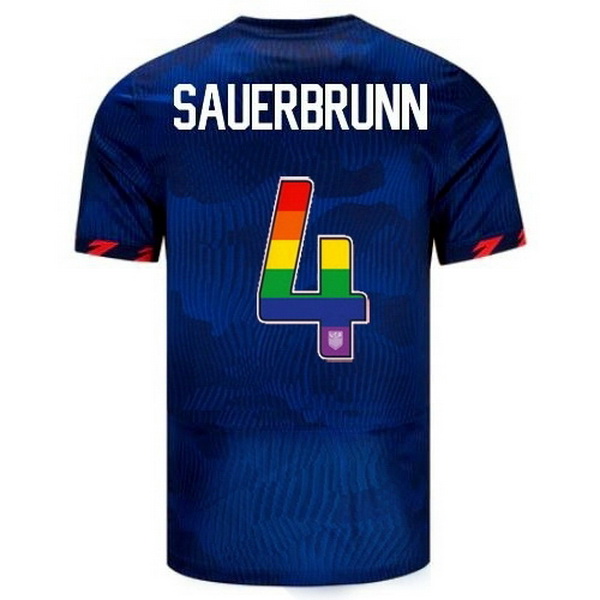 USA Becky Sauerbrunn Blue 23/24 Pride Men's Soccer Jersey