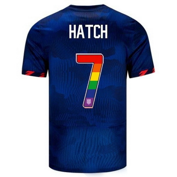 USA Ashley Hatch Blue 23/24 Pride Men's Soccer Jersey