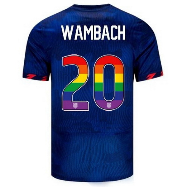 USA Abby Wambach Blue 23/24 Pride Men's Soccer Jersey