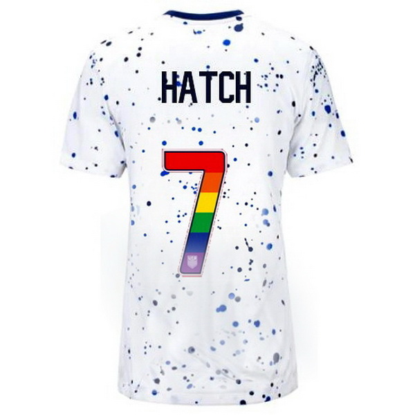 USA Ashley Hatch White 23/24 Pride Women's Soccer Jersey