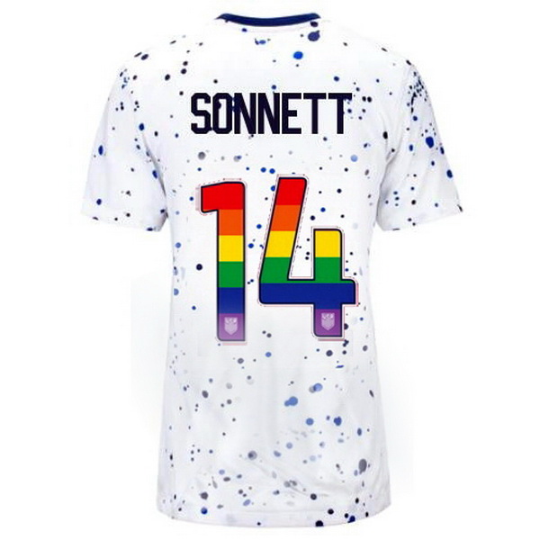 USA Emily Sonnett White 23/24 Pride Women's Soccer Jersey