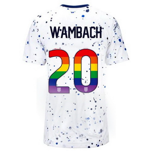 USA Abby Wambach White 23/24 Pride Women's Soccer Jersey