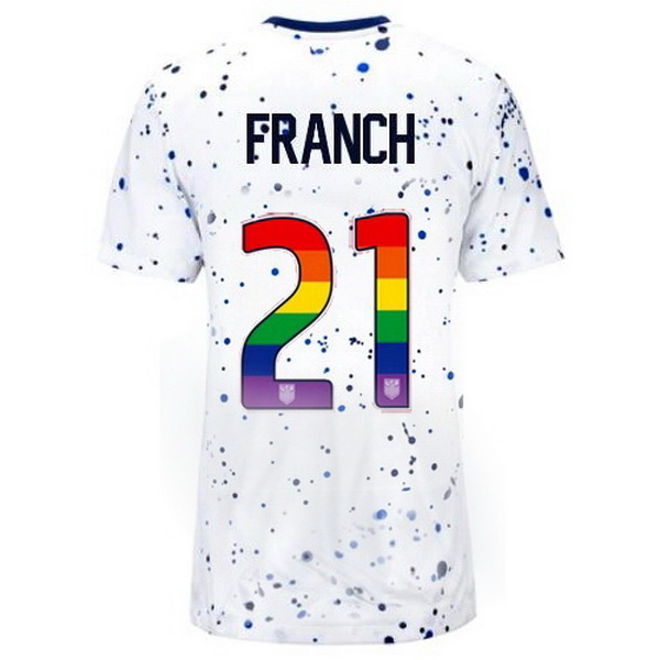 USA Adrianna Franch White 23/24 Pride Women's Soccer Jersey