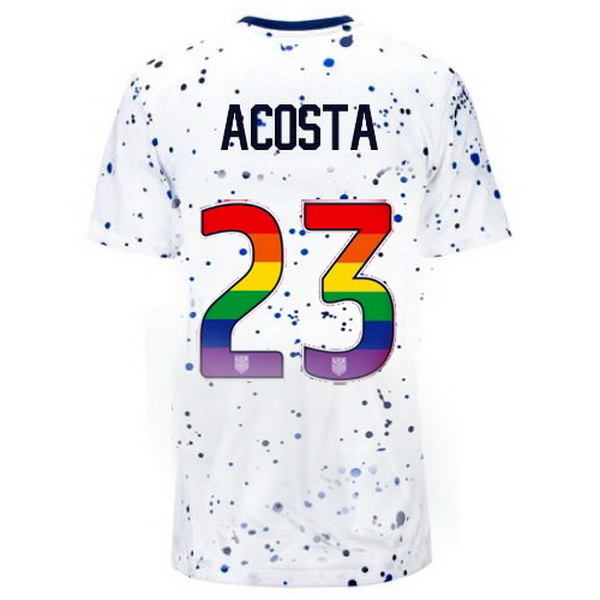 USA Kellyn Acosta White 23/24 Pride Women's Soccer Jersey