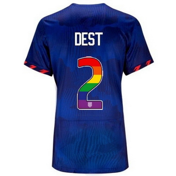 USA Sergino Dest Blue 23/24 Pride Women's Soccer Jersey