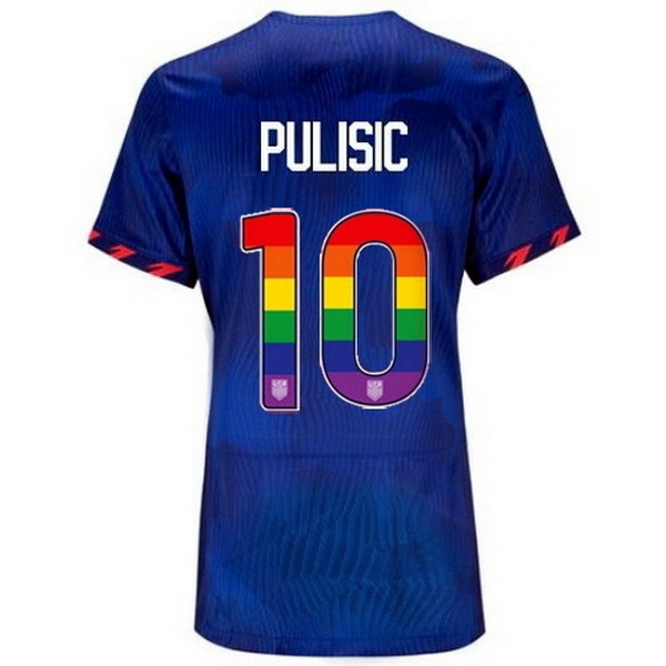 USA Christian Pulisic Blue 23/24 Pride Women's Soccer Jersey