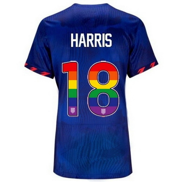 USA Ashlyn Harris Blue 23/24 Pride Women's Soccer Jersey