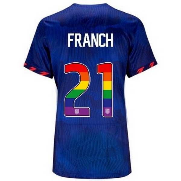 USA Adrianna Franch Blue 23/24 Pride Women's Soccer Jersey