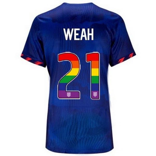 USA Tim Weah Blue 23/24 Pride Women's Soccer Jersey