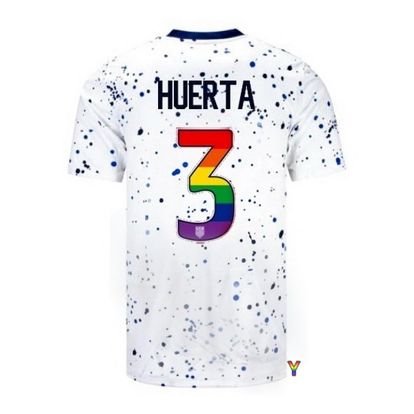 USA Sofia Huerta White 23/24 Pride Youth Soccer Jersey