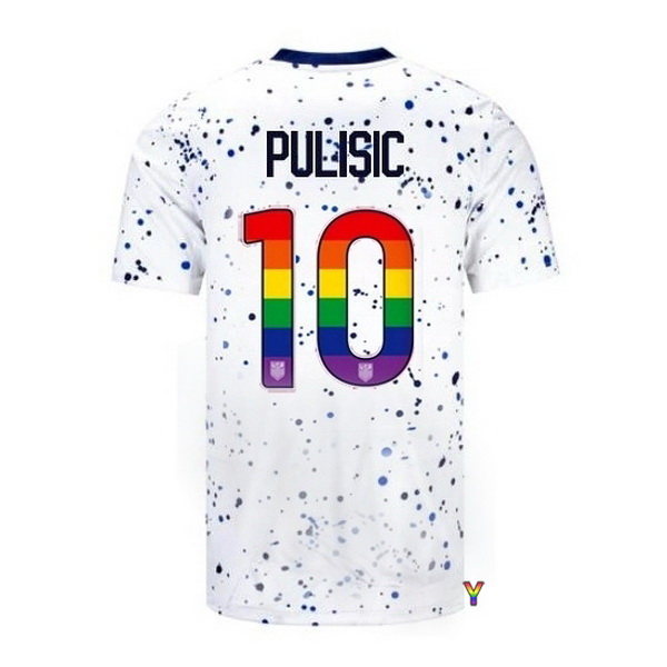 USA Christian Pulisic White 23/24 Pride Youth Soccer Jersey