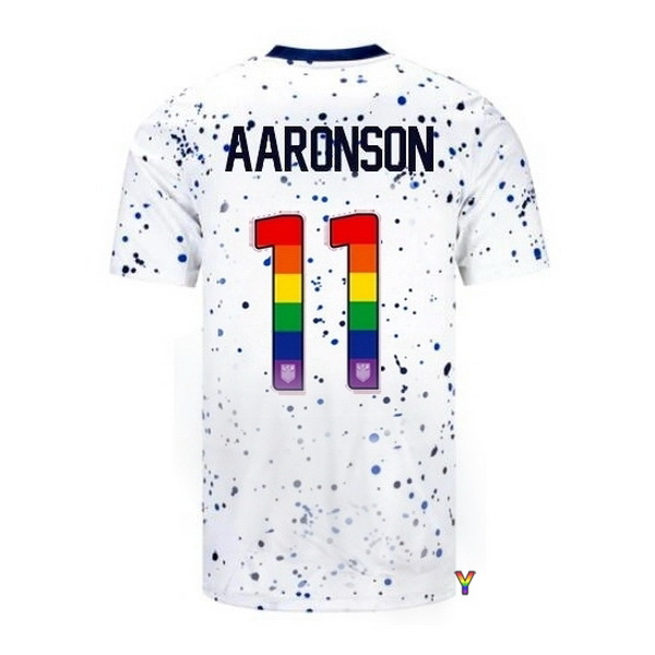 USA Brenden Aaronson White 23/24 Pride Youth Soccer Jersey