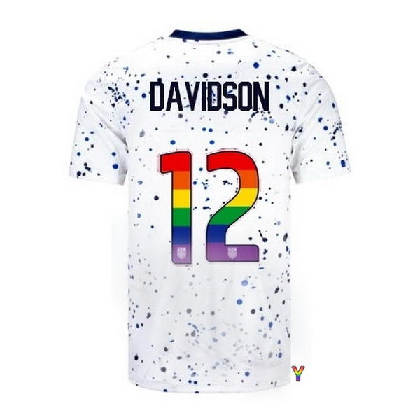 USA Tierna Davidson White 23/24 Pride Youth Soccer Jersey