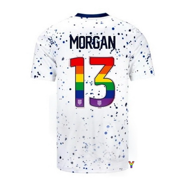 USA Alex Morgan White 23/24 Pride Youth Soccer Jersey