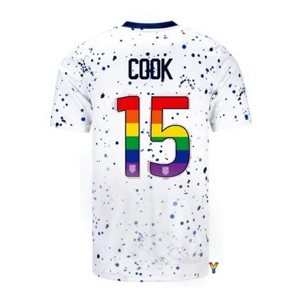 USA Alana Cook White 23/24 Pride Youth Soccer Jersey