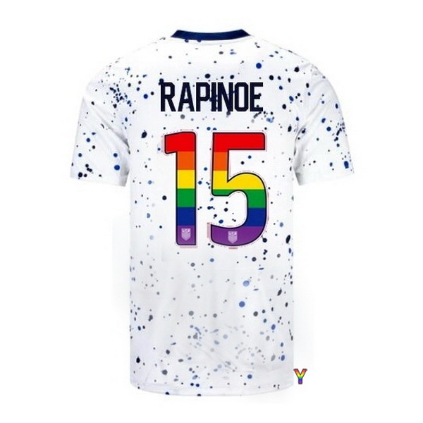 USA Megan Rapinoe White 23/24 Pride Youth Soccer Jersey