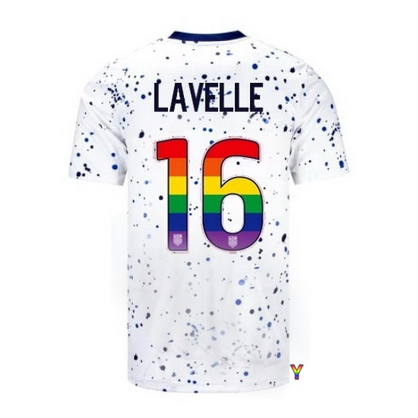 USA Rose Lavelle White 23/24 Pride Youth Soccer Jersey