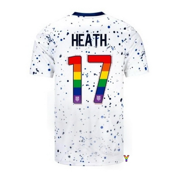 USA Tobin Heath White 23/24 Pride Youth Soccer Jersey