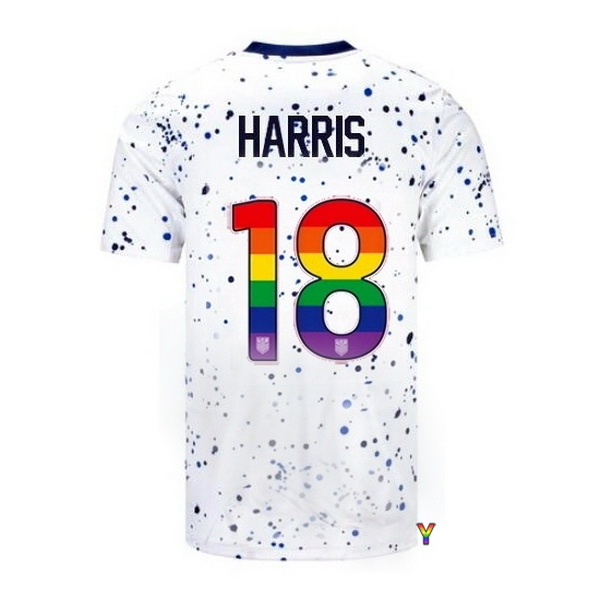 USA Ashlyn Harris White 23/24 Pride Youth Soccer Jersey