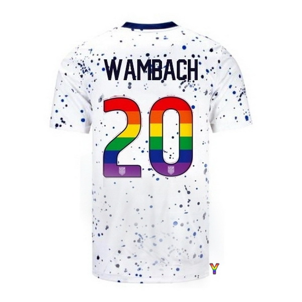 USA Abby Wambach White 23/24 Pride Youth Soccer Jersey