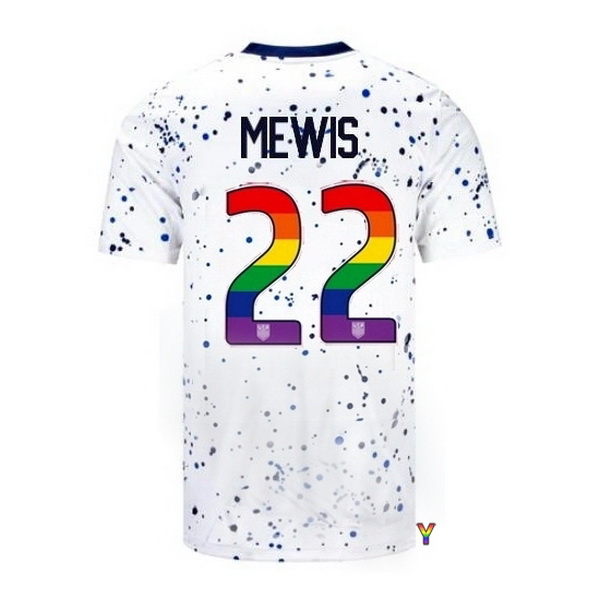 USA Kristie Mewis White 23/24 Pride Youth Soccer Jersey