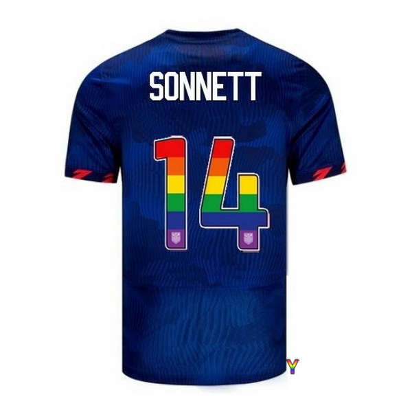 USA Emily Sonnett Blue 23/24 Pride Youth Soccer Jersey